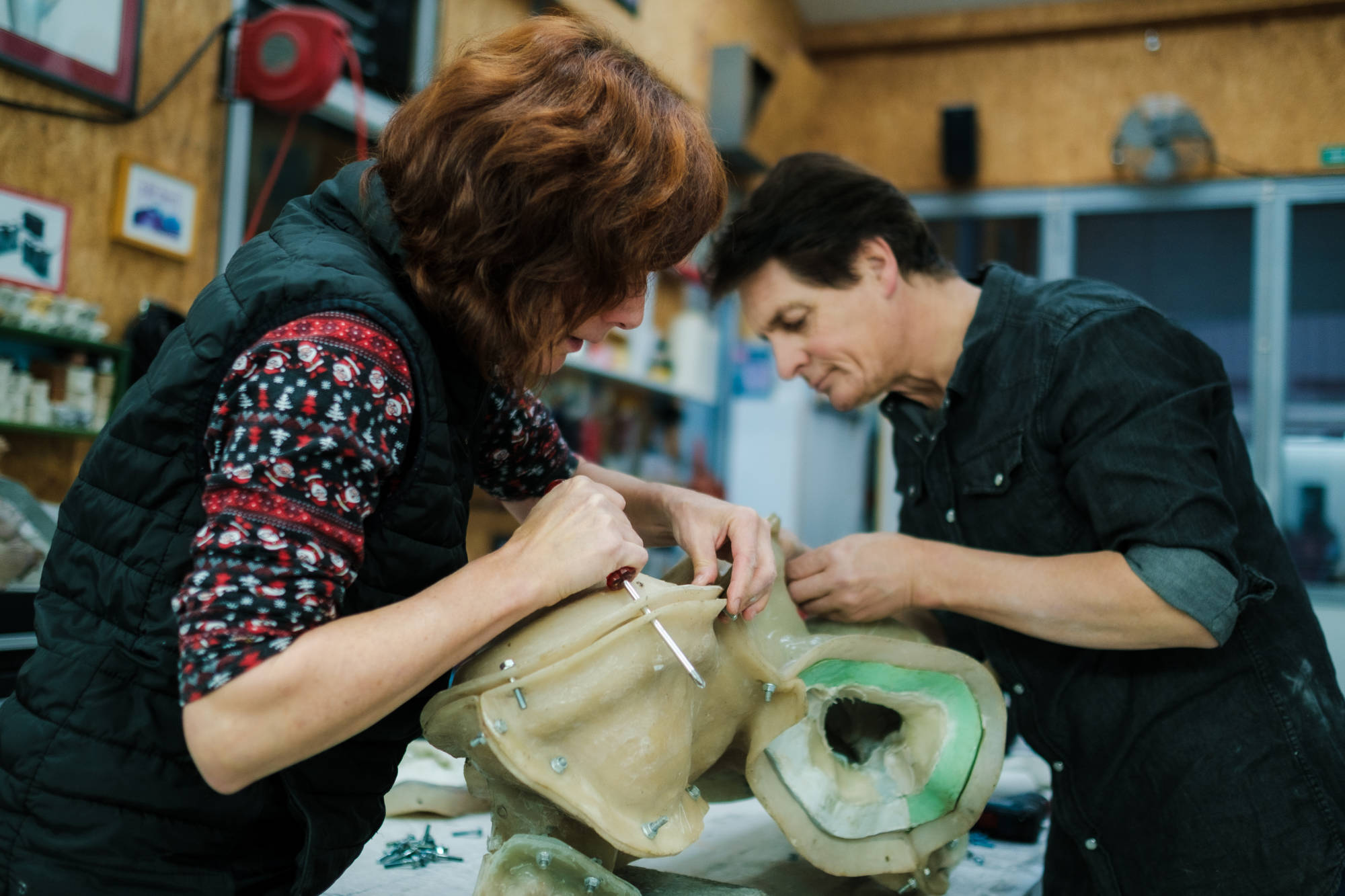 Sara.H et DeLaPerouze travaillant