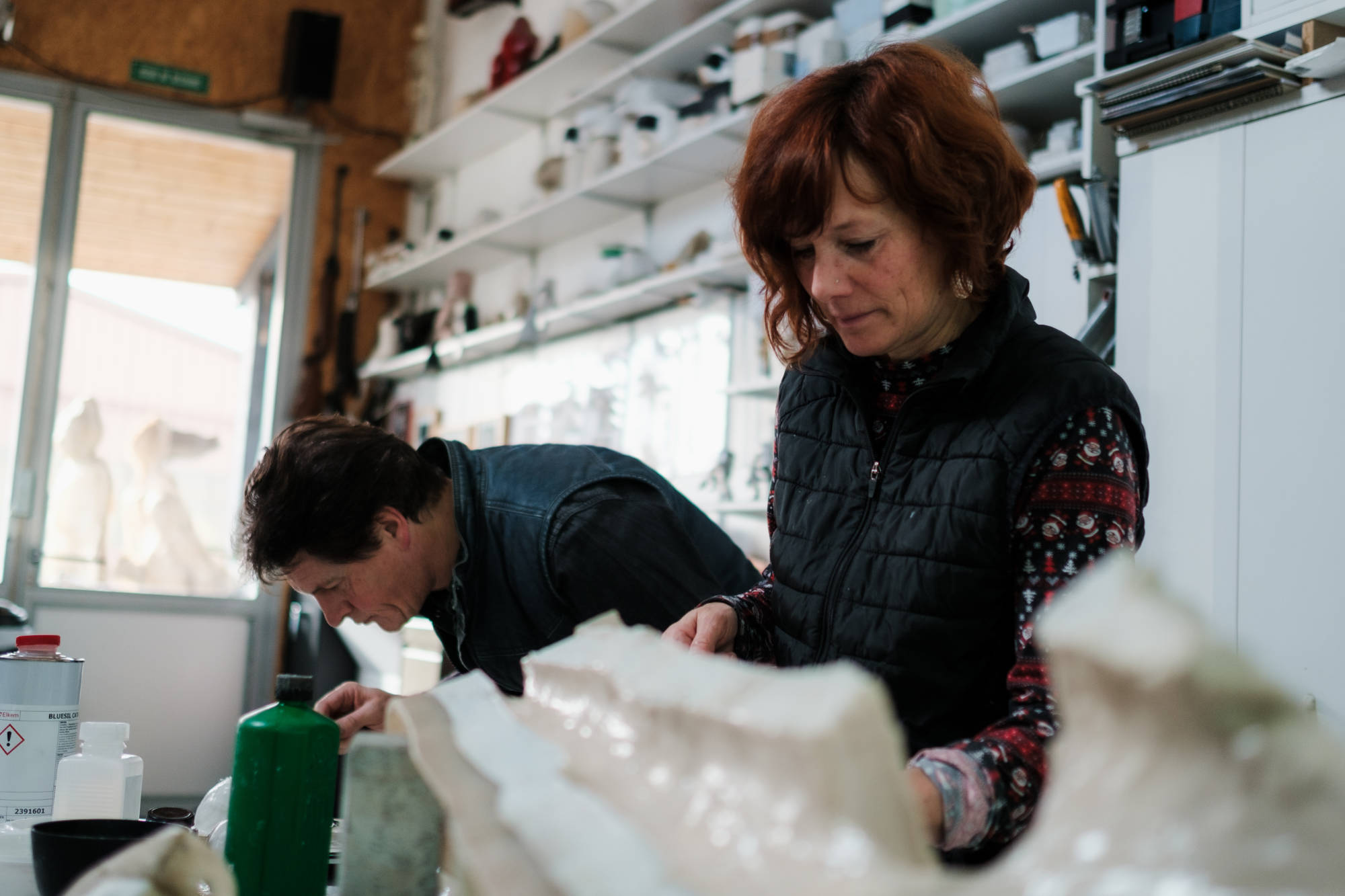 Sara.H et DeLaPerouze à l'atelier