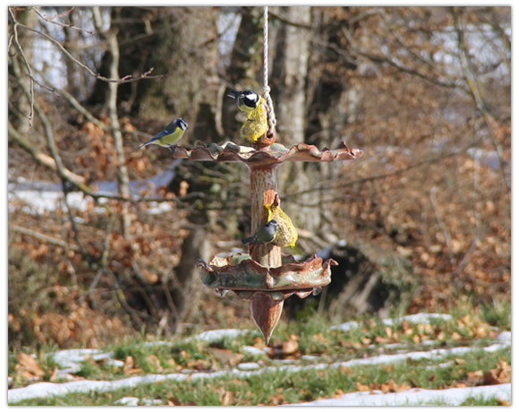 Mangeoire à oiseau en céramique